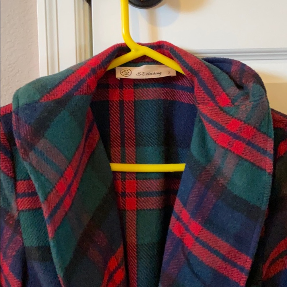 Plaid winter dress coat